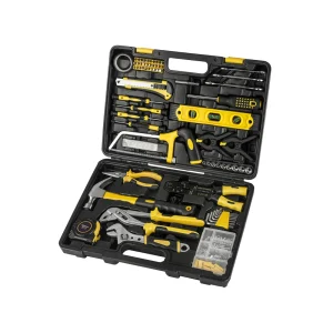 218-Piece General Home & Auto Repair Tool Set in Yellow Case