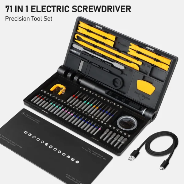 71-in-1 Precision Electric Screwdriver Set with LED Light for DIY - Image 3
