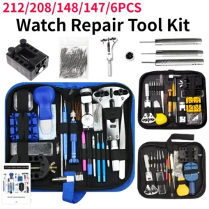 Professional Watch Repair Tool Kit with Opener, Hammer & Screwdrivers