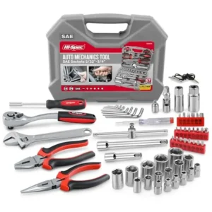 67-Piece SAE Mechanics Tool Kit for Car, Motorcycle and RV Repairs