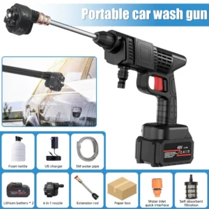 200Bar Brushless High Pressure Car Washer - 200W Portable Wash Pump