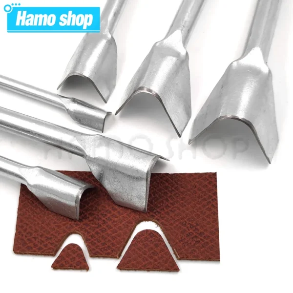 V-Shape Leather Punch Tool - 10-45mm Portable Cutter for Belts & Straps