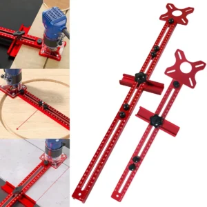 3-in-1 Router Circle Cutting Jig - 9-61cm Radius Woodworking Guide
